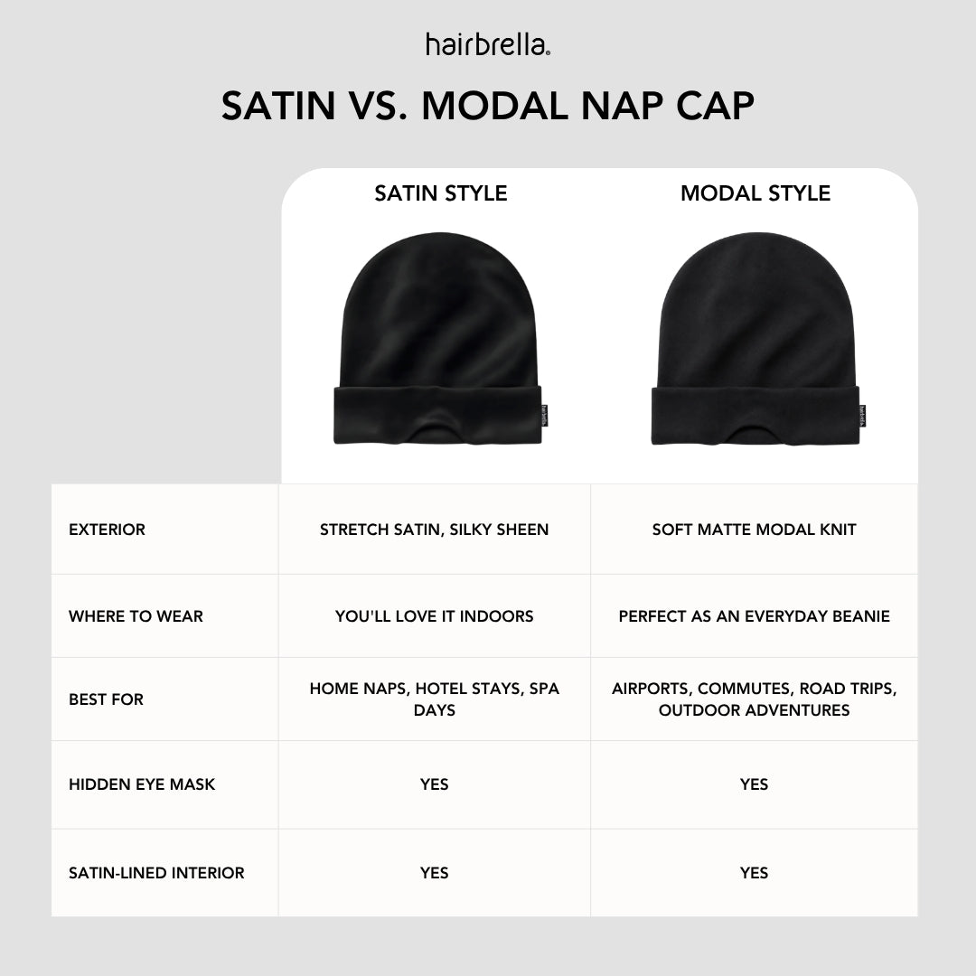 Satin-Lined, Convertible Nap Cap™ with Hidden Eye Mask