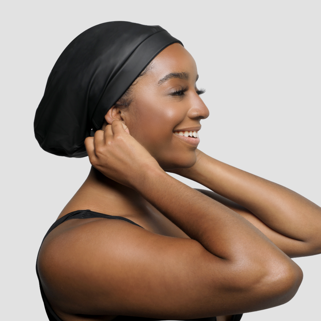 Hairbrella Satin-Lined Waterproof, Adjustable Unisex Swim Cap