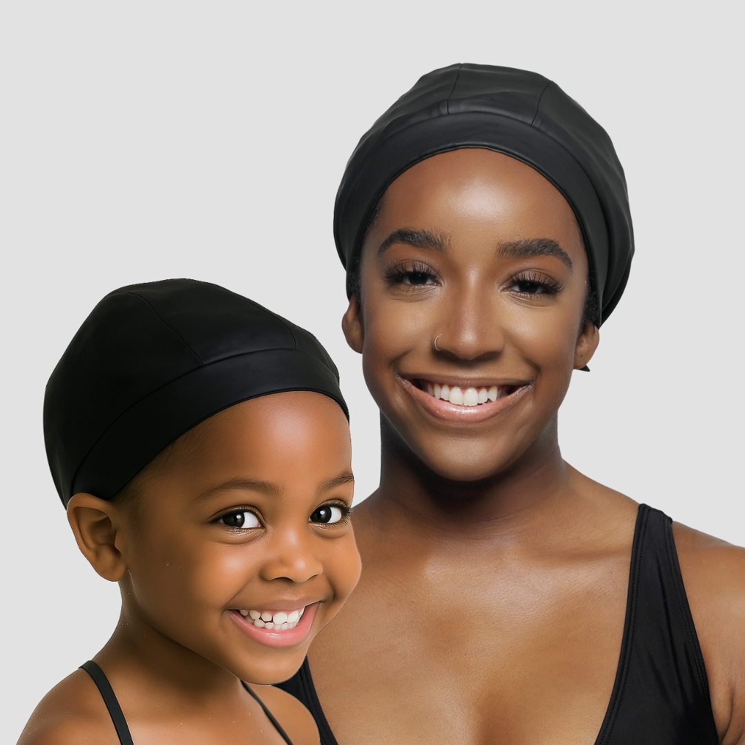 Mini + Me Swim Cap Set