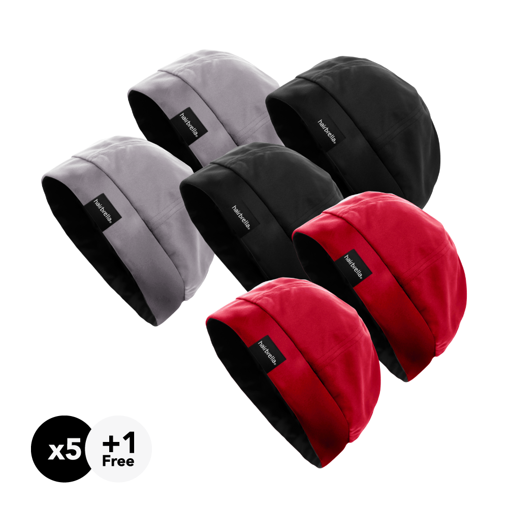 Hairbrella Unisex Satin-Lined Sleep Cap Bundle (Buy 5, Get 1 Free)